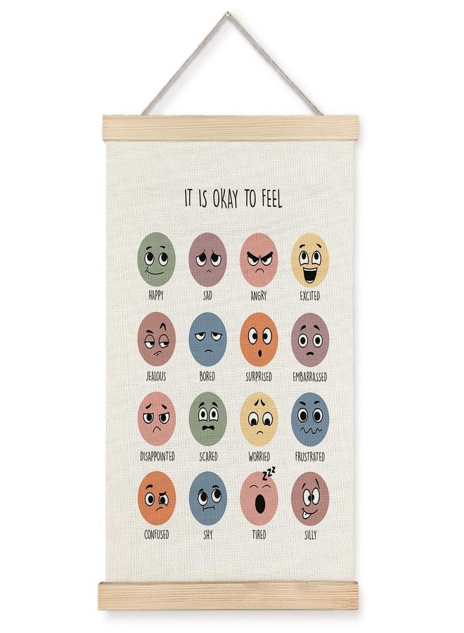 Supwhd Feelings Chart Emotions Chart for Kids, Therapy Office Decor, Calming Decor for Therapy Counselor Office classroom bedroom Calm Down Corner, Mental Health Wall Art Framed 12x16 - Image 1