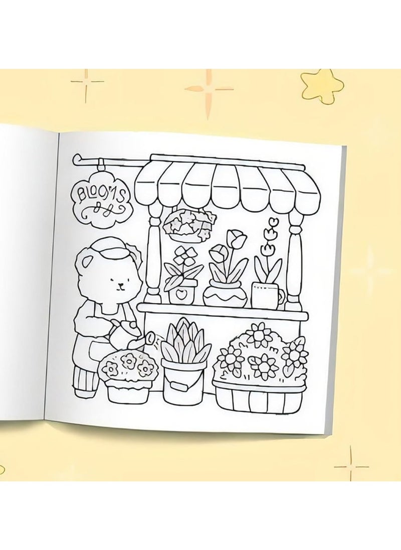 Coloring Book - Relaxation in Comfortable Spaces with Adorable Goods for Adults & Teens,Cute Colouring Book with Easy and Simple Designs  - Image 3