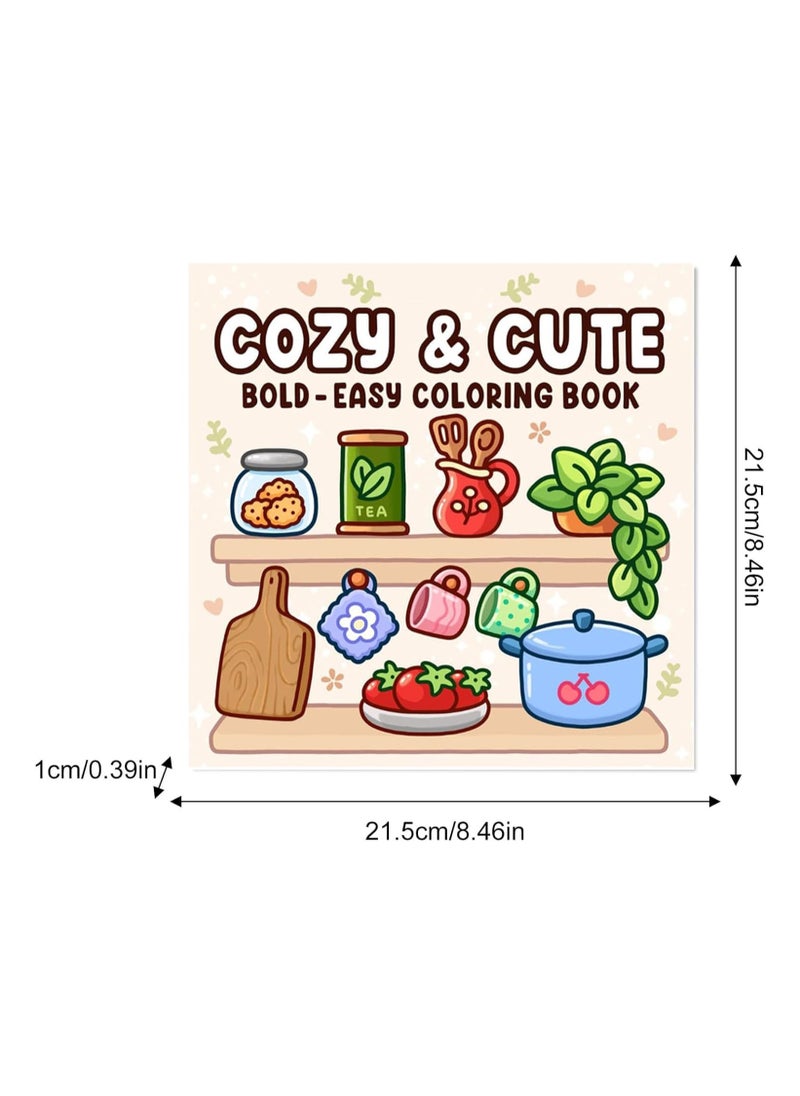 Coloring Book - Relaxation in Comfortable Spaces with Adorable Goods for Adults & Teens,Cute Colouring Book with Easy and Simple Designs  - Image 5