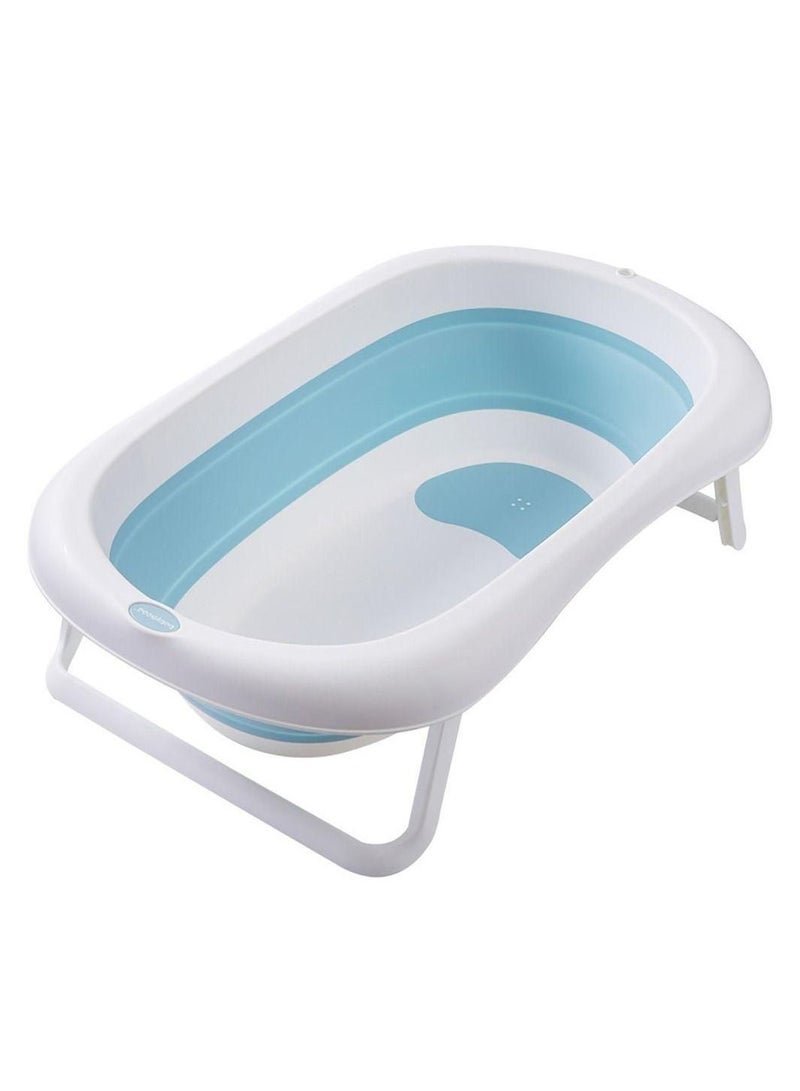حوض استحمام قابل للطي لون أزرق وأبيض - Image 1