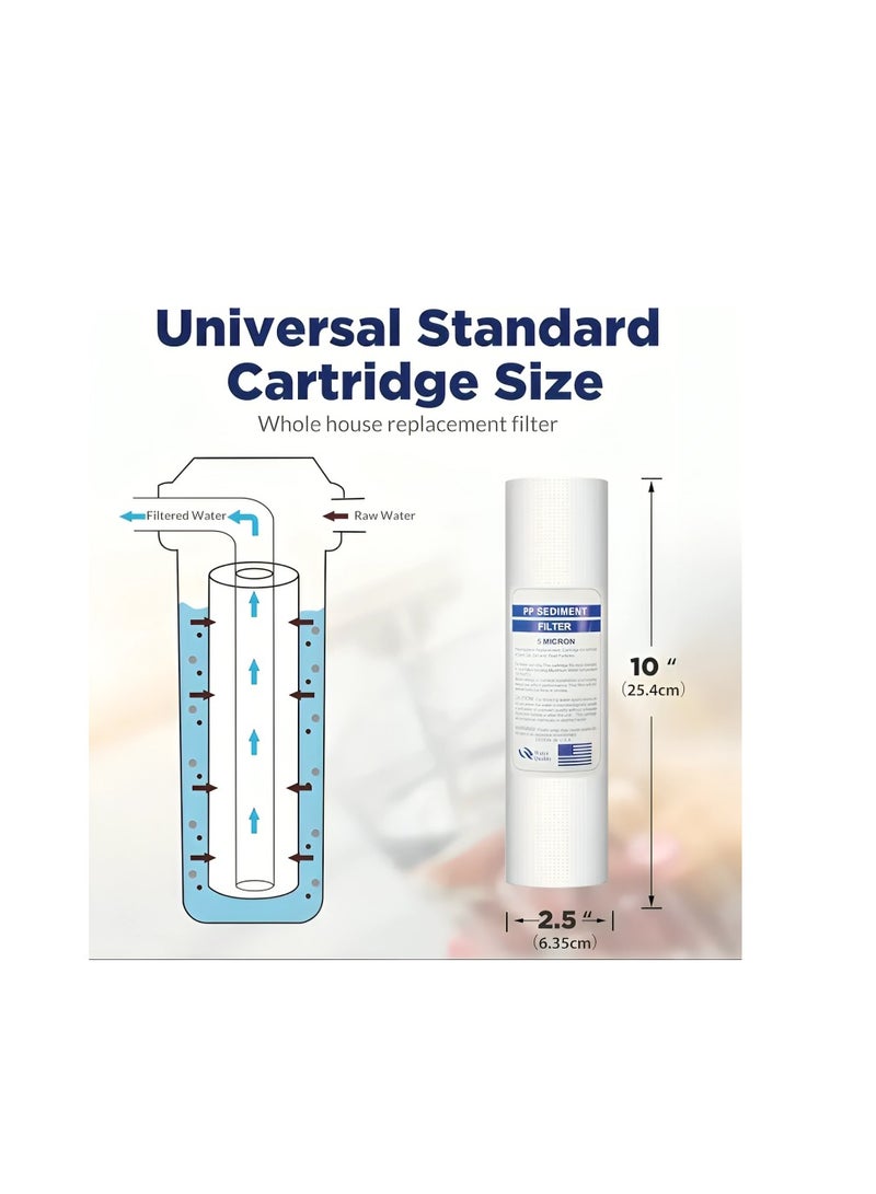 3 pcs filter element 1 mm suitable for household water filters, universal household water filters accessories, replaceable filter element 1 micron, maintains household water cleanliness, filter accessories are convenient and clear  - Image 4