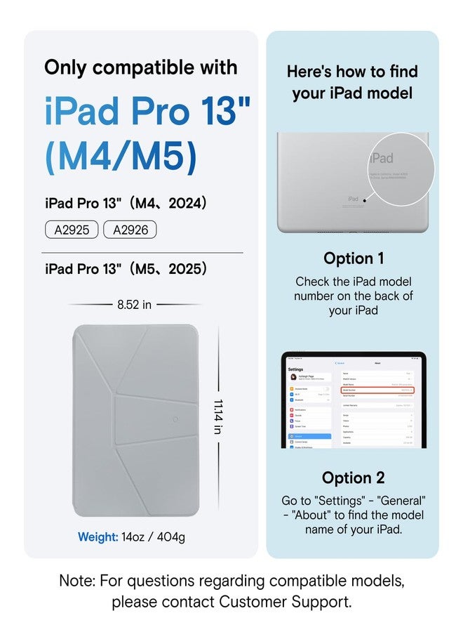 موفت حافظة MOFT Dynamic Folio لجهاز iPad Pro مقاس 13 بوصة (M5 2025/M4 2024)، حافظة حامل مغناطيسية رقيقة للغاية مع أكثر من 20 زاوية عرض، خاصية الإيقاظ/السكون التلقائي، لونها أسمنت × ياقوتي - Image 2