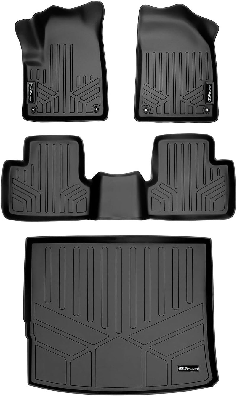 SMARTLINER Custom Fit Floor Mats and Cargo Liner Set Black for 2014-2019 Jeep Cherokee - All Models - Image 1