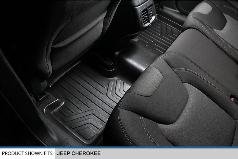 SMARTLINER Custom Fit Floor Mats and Cargo Liner Set Black for 2014-2019 Jeep Cherokee - All Models - Image 4
