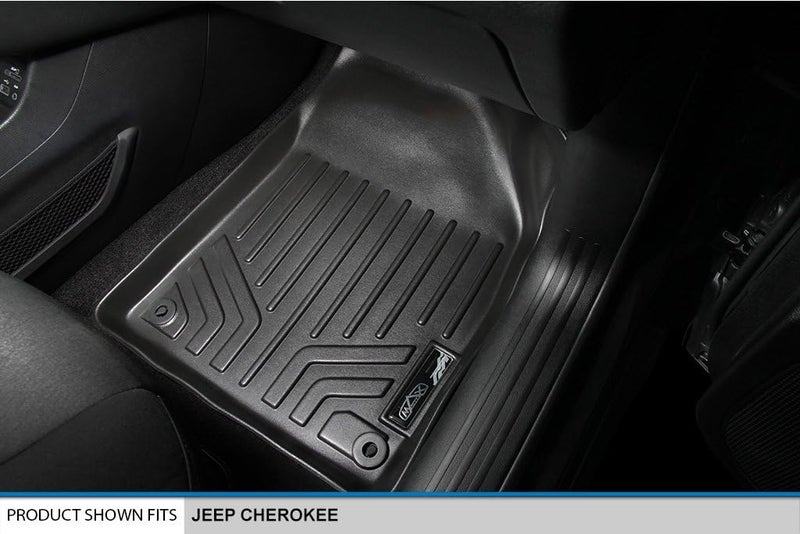SMARTLINER Custom Fit Floor Mats and Cargo Liner Set Black for 2014-2019 Jeep Cherokee - All Models - Image 3
