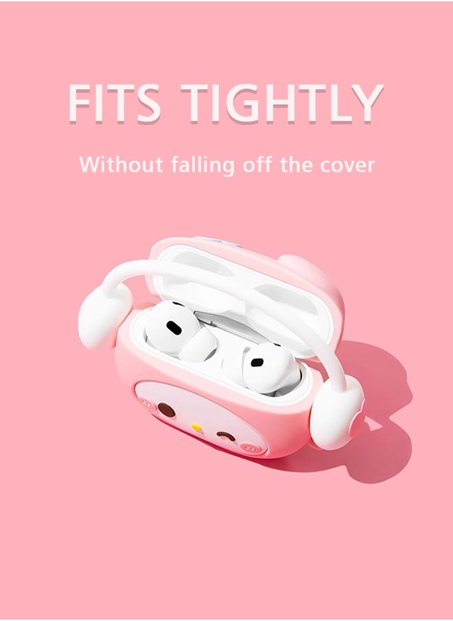 Sanrio Airpods pro/pro2 Case, Cute Case, with Keychain for Men Women Soft Silicone Protective Cover Case for Airpods pro/pro2 Case, Cute Case  - Image 2