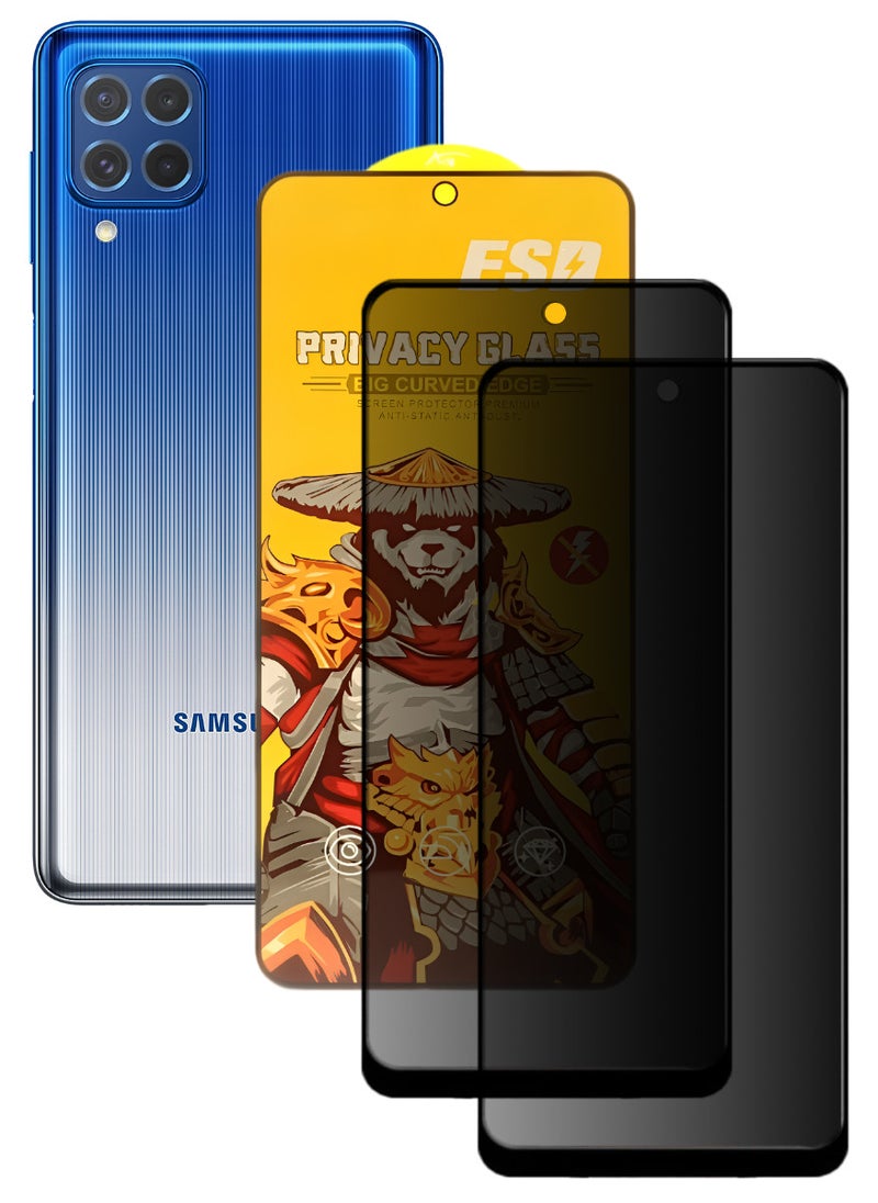 ESD 2 Pieces Tempered Dustproof Privacy Glass Screen Protector Compatible For Samsung Galaxy M62 - Image 1