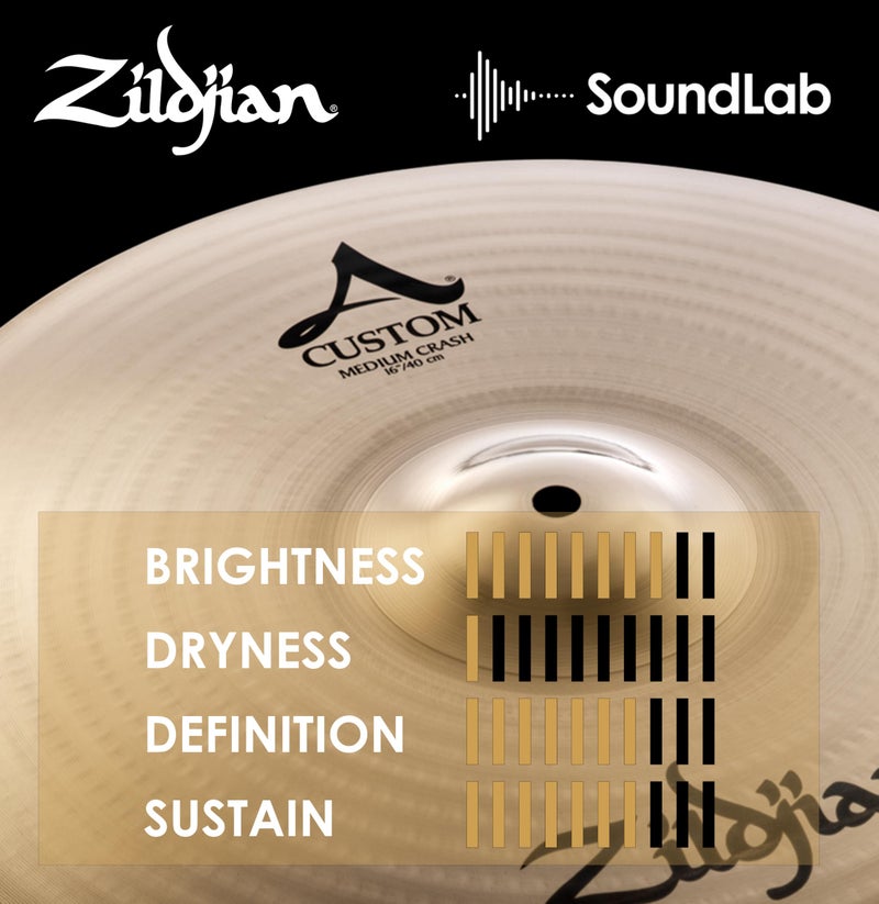 Zildjian A Custom Crash Cymbal - 16 Inches Medium - Image 5