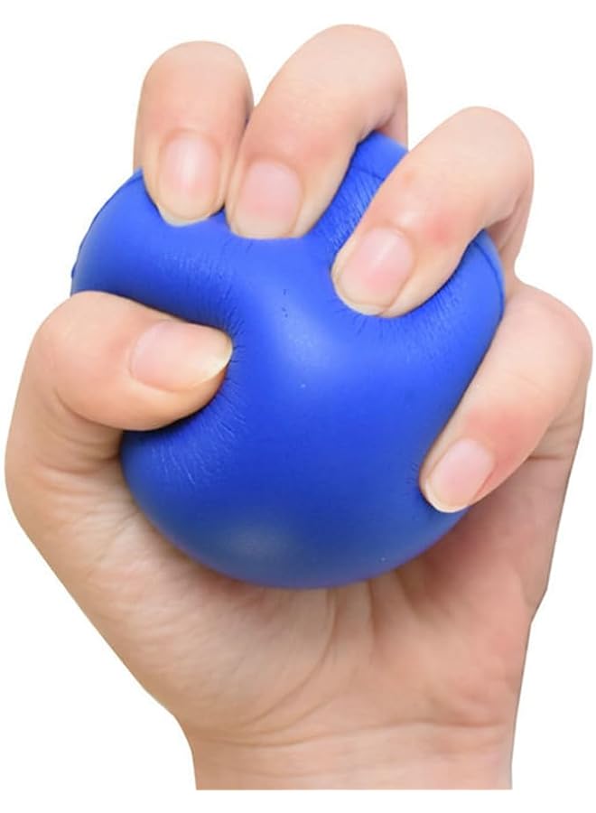 HEALLILY Hand Grip Ball: Stress Relief & Hand Exercise Ball Blue Polyurethane 7x7x7cm - Image 1