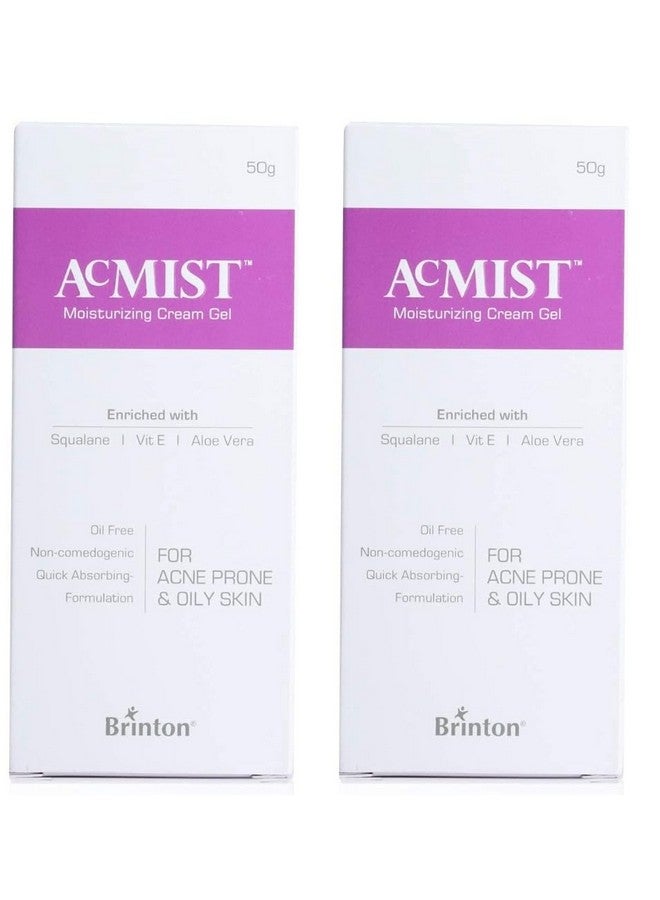 بريتون جل كريم مرطب من برينتون أكميست للبشرة المعرضة لحب الشباب والبشرة الدهنية، كريم للبشرة، كريم مرطب، كريم للبشرة الجافة، كريم للعناية بالبشرة، 50 جرامًا × عبوتان - Image 1