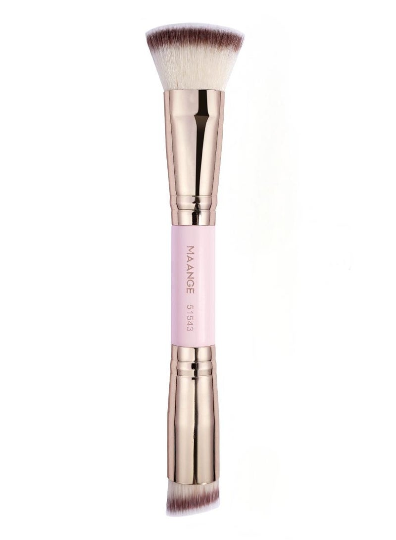 MAANGE Foundation Makeup Brush, Double Ended Makeup Brushes, Applying Liquid or Powder, Blush, Cream, Primer, for Contouring Blending Foundation Blush Brush Gold - Image 1