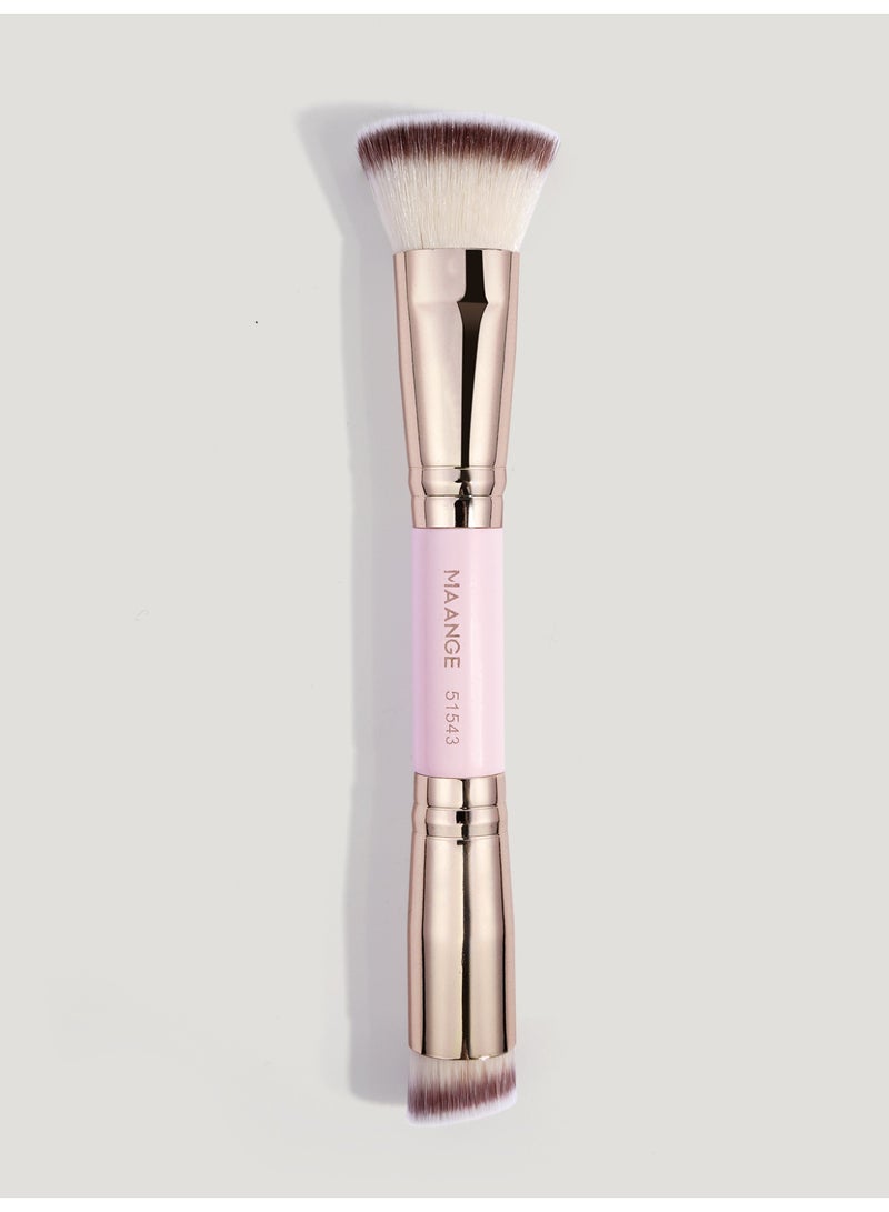MAANGE Foundation Makeup Brush, Double Ended Makeup Brushes, Applying Liquid or Powder, Blush, Cream, Primer, for Contouring Blending Foundation Blush Brush Gold - Image 2