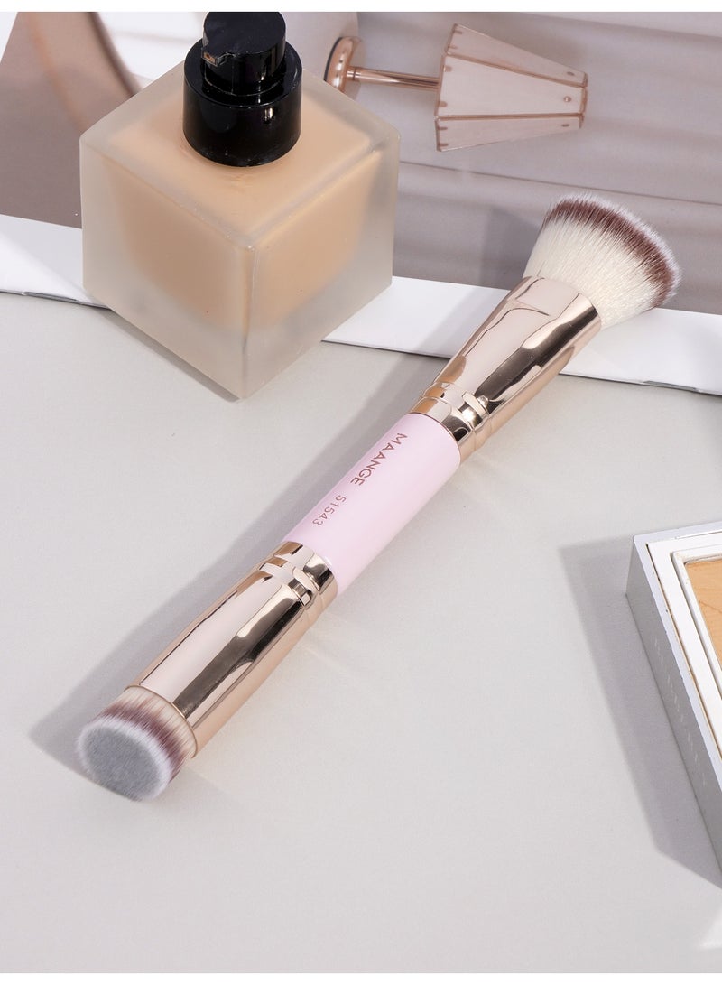 MAANGE Foundation Makeup Brush, Double Ended Makeup Brushes, Applying Liquid or Powder, Blush, Cream, Primer, for Contouring Blending Foundation Blush Brush Gold - Image 4