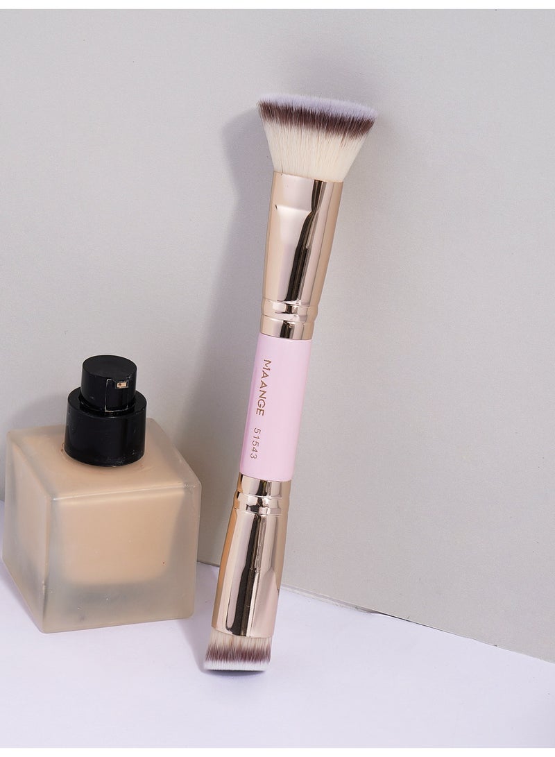 MAANGE Foundation Makeup Brush, Double Ended Makeup Brushes, Applying Liquid or Powder, Blush, Cream, Primer, for Contouring Blending Foundation Blush Brush Gold - Image 5
