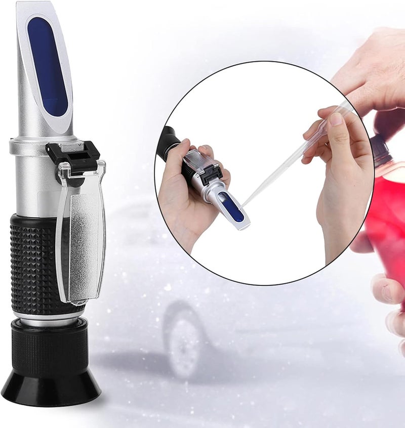 Handheld Automotive Engine Battery Antifreeze Refractometer ATC Glycol Tester Aluminum Body Lightweight Compact Design Anti Slip Handle for Mechanics DIY Car Maintenance - Image 5