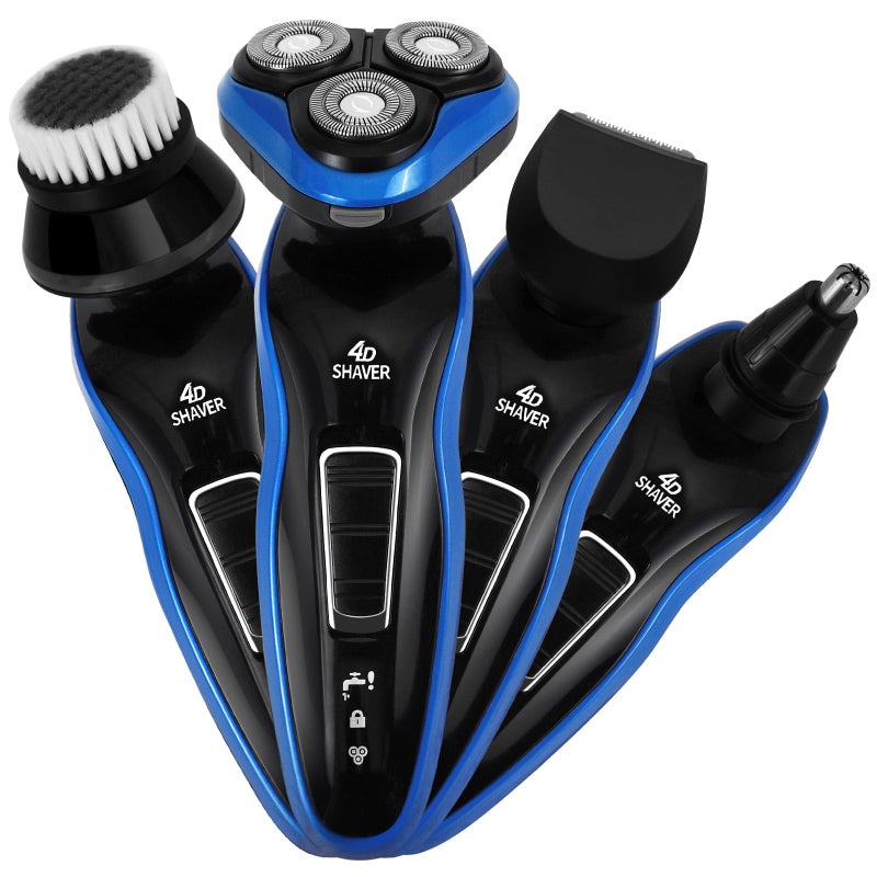 OOYY 4-in-1 Electric Shaver for Men, All-in-One Men's Grooming Kit, Rechargeable Waterproof Men Electric Shaver, Wet & Dry Shaving with Cordless Beard, Nose Hair Trimmer - Image 1