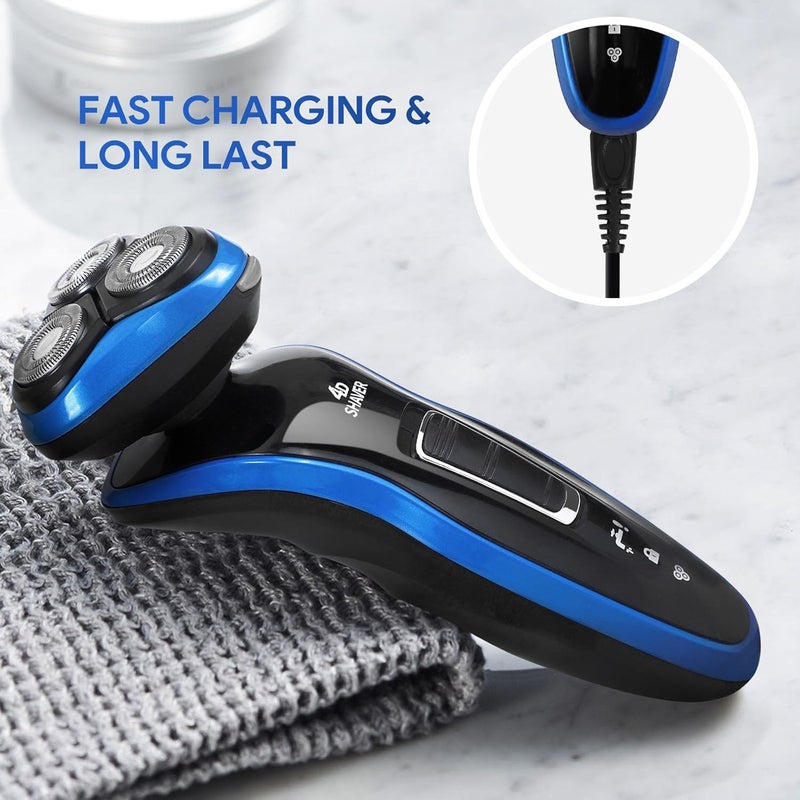 OOYY 4-in-1 Electric Shaver for Men, All-in-One Men's Grooming Kit, Rechargeable Waterproof Men Electric Shaver, Wet & Dry Shaving with Cordless Beard, Nose Hair Trimmer - Image 5