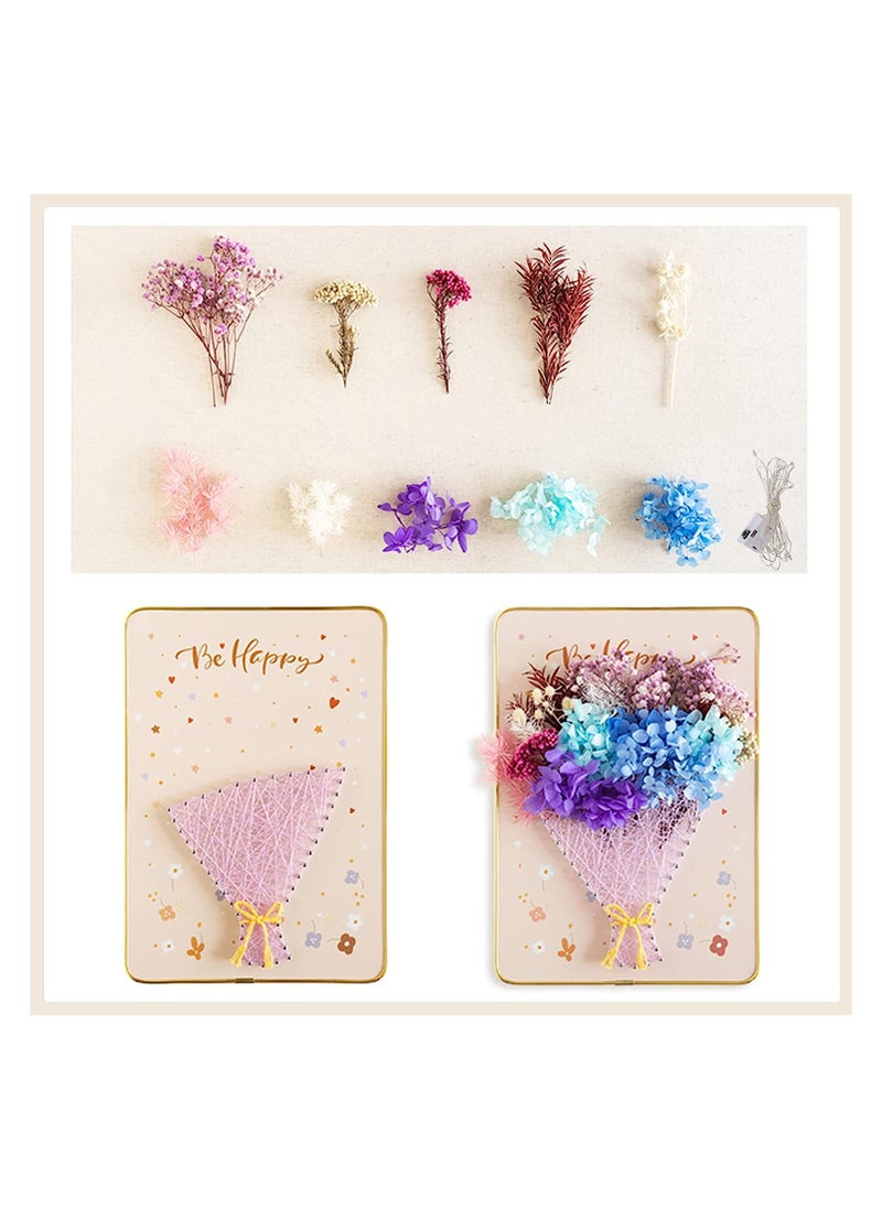 BrainGiggles - Brain Giggles DIY String Art with Light 3D String Art Kit for Kids Arts & Craft Kits Gifts for Girls Teens Kids (Bouquet LED String Art) - Image 1