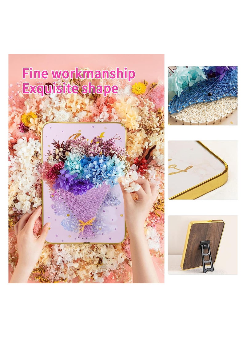 BrainGiggles - Brain Giggles DIY String Art with Light 3D String Art Kit for Kids Arts & Craft Kits Gifts for Girls Teens Kids (Bouquet LED String Art) - Image 1