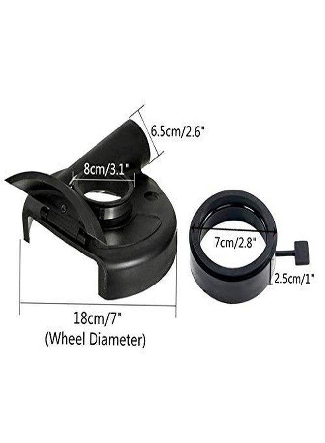 Yaekoo 7" Black Vacuum Dust Shroud Cover for Angle Grinder Hand Grind Convertible - Image 4