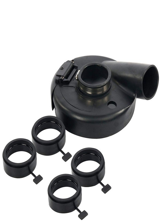 Yaekoo 7" Black Vacuum Dust Shroud Cover for Angle Grinder Hand Grind Convertible - Image 1