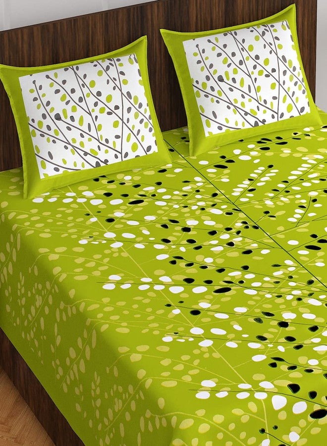 100% Cotton Double Bedsheet for Double Bed King Size Traditional Jaipuri Bedsheet with 2 Pillow Covers - Multi002 - Image 1