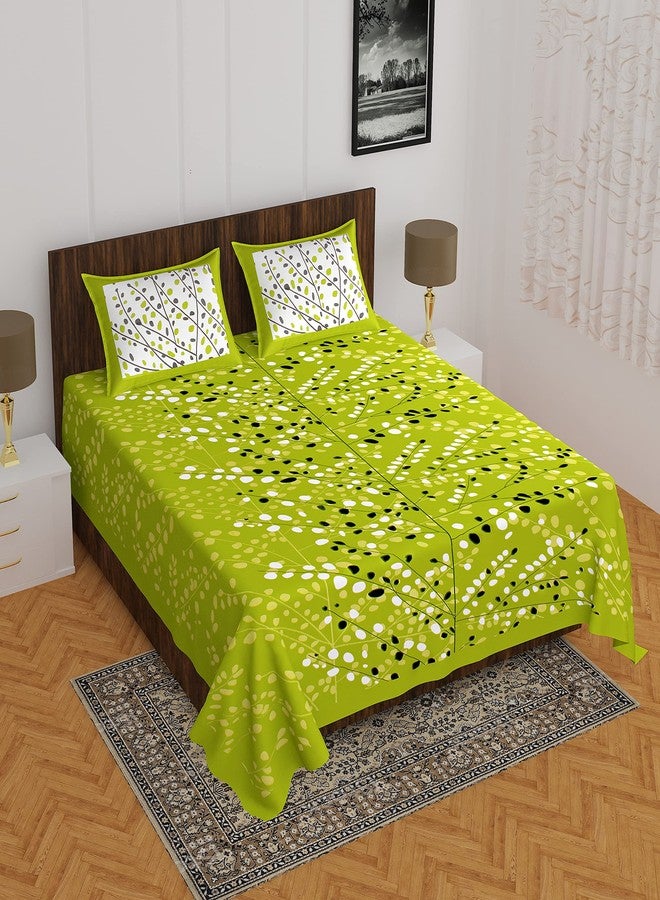 100% Cotton Double Bedsheet for Double Bed King Size Traditional Jaipuri Bedsheet with 2 Pillow Covers - Multi002 - Image 2