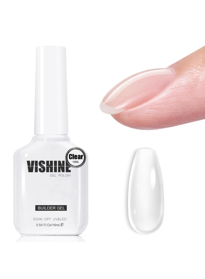 Vishine Builder Gel for Nails 8in1 Clear Color Builder Nail Gel for Nail Apex and Extension Strengthener Nail Thickening Hard Gel Base Rhinestone Nail Glue Base In A Bottle H021 - Image 2