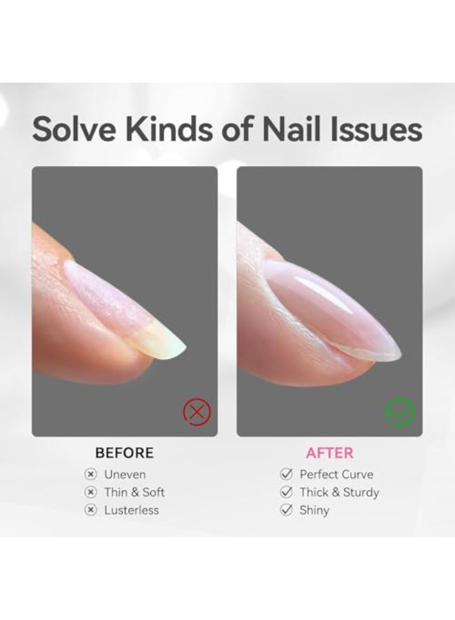 Vishine Builder Gel for Nails 8in1 Clear Color Builder Nail Gel for Nail Apex and Extension Strengthener Nail Thickening Hard Gel Base Rhinestone Nail Glue Base In A Bottle H021 - Image 3
