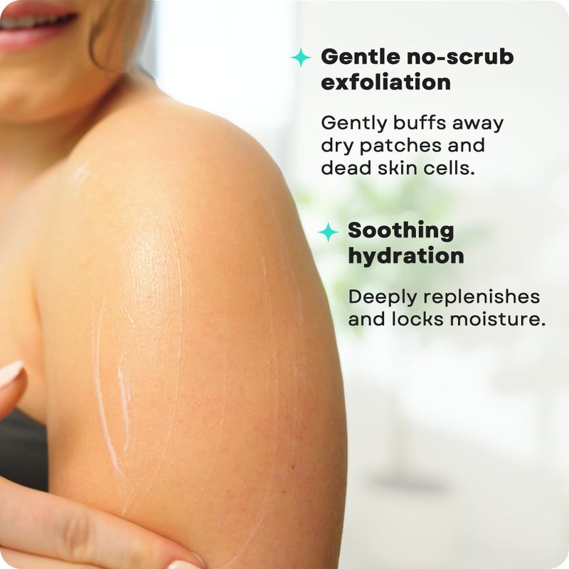 AmLactin Calm & Renew Lotion - Therapeutic Body and Face Moisturizer for Sensitive Skin - No-Scrub Exfoliator and Body Lotion for Dry Skin with Lactic Acid AHA and Soothing Ginger Root, 14.1 oz - Image 5