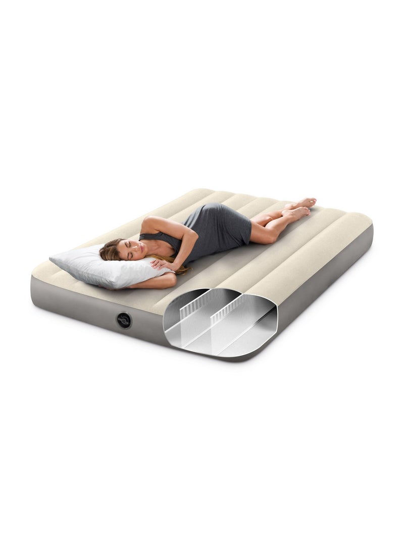 INTEX Dura-Beam Full Series Single Height Air Mattress 191x137x25cm - Image 1