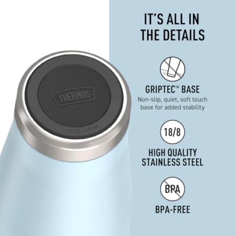 ICON Series stainless steel tumbler for outdoor use, silver, BPA-free material - Image 4