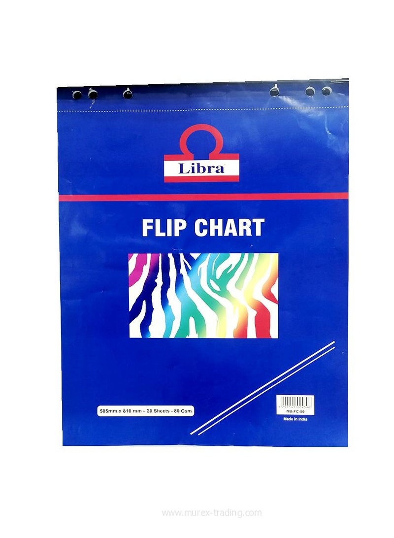 Libra Flip Chart Pad 80 gsm, (585mmx810mm) (20 sheets per pad) - Image 1