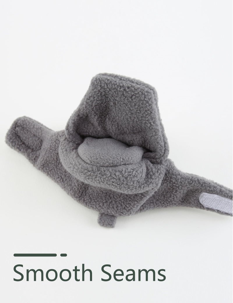 Bibimom Baby Booties Fleece Easy to Put on First Walker House Slippers for Infant Girls Boys 3-6 Months Gray - Image 3