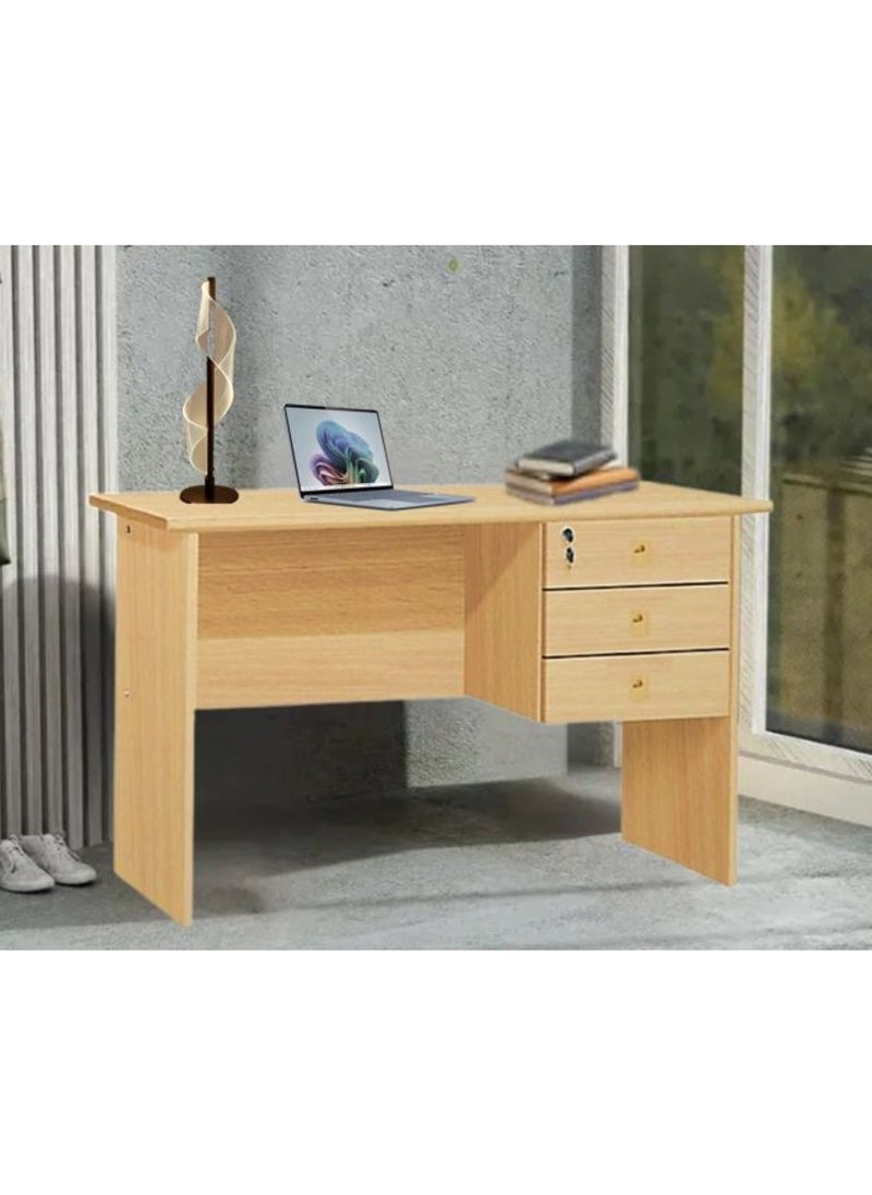 AL WADI FURNITURE - Modern Beige Computer Table - 120x60x75 cm Office Desk, Workstation, PC Laptop Gaming Table, Wooden Study Table for Home, Living Room, Bedroom - Image 1