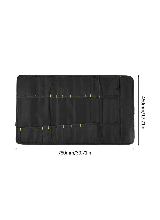 PENGGONG Portable Tool Roll Bag Tool Handheld Bag Multi Pockets Organizer Emergency Tool Kit for Maintenance Electrician Installer Woodworkers  - Image 3