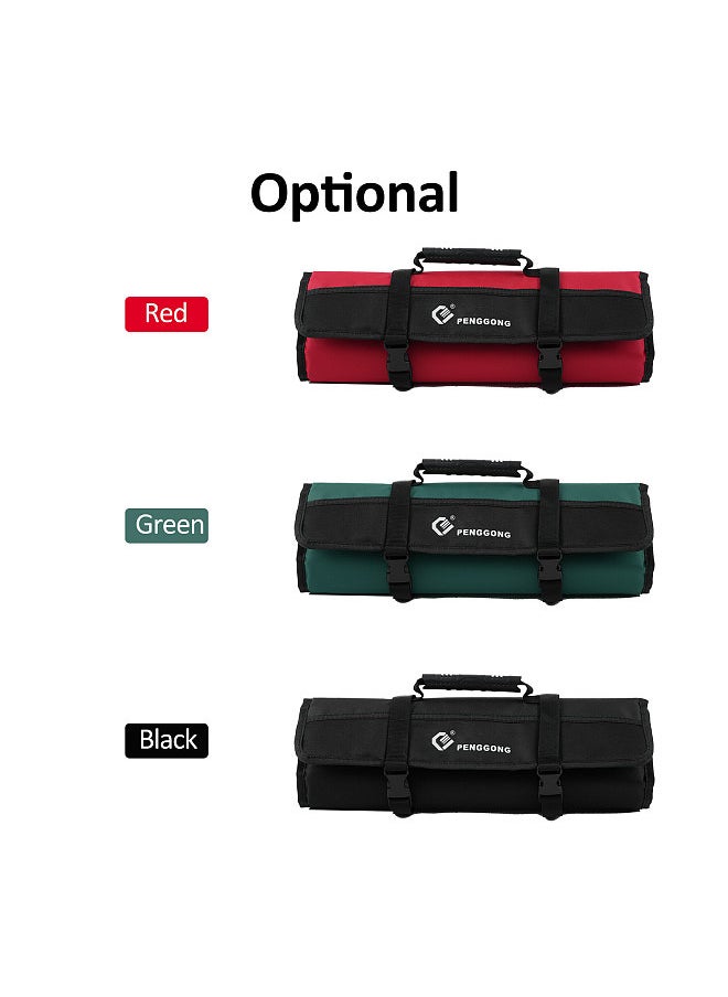PENGGONG Portable Tool Roll Bag Tool Handheld Bag Multi Pockets Organizer Emergency Tool Kit for Maintenance Electrician Installer Woodworkers  - Image 5