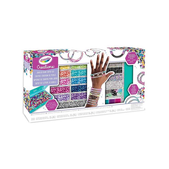 Crayola Creations Jeweled Bead Super Set, Beads & Charms, Personalized Bracelet Making, 8 Years+, Multicolor - 2009+ Pieces - Image 2