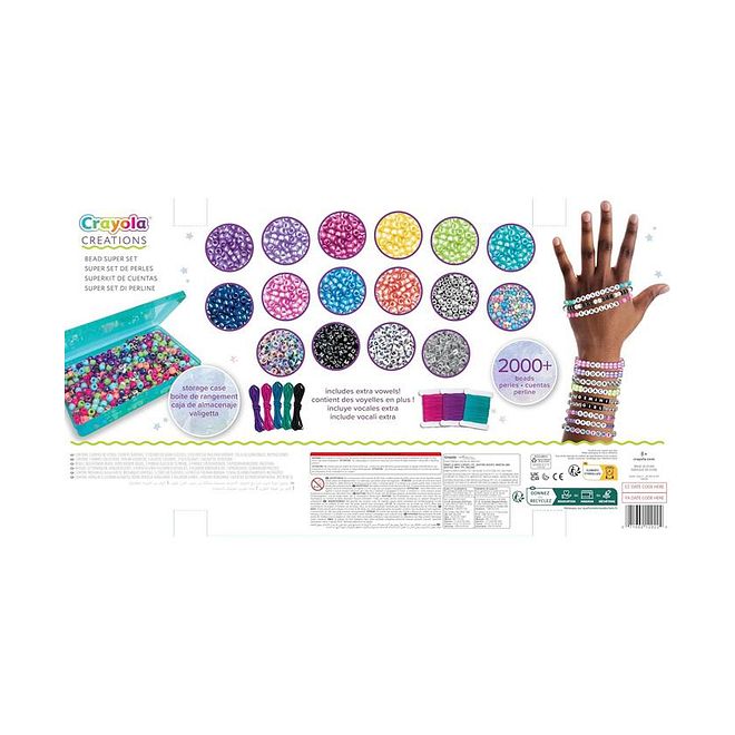 Crayola Creations Jeweled Bead Super Set, Beads & Charms, Personalized Bracelet Making, 8 Years+, Multicolor - 2009+ Pieces - Image 3