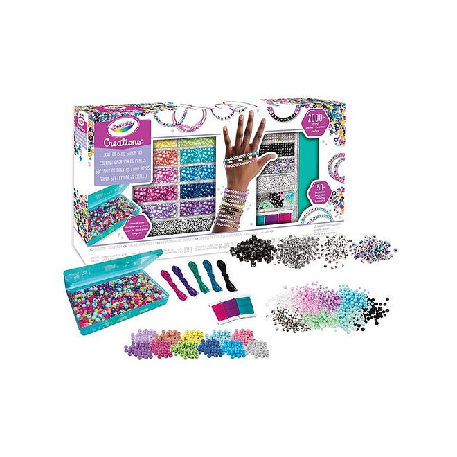 Crayola Creations Jeweled Bead Super Set, Beads & Charms, Personalized Bracelet Making, 8 Years+, Multicolor - 2009+ Pieces - Image 1