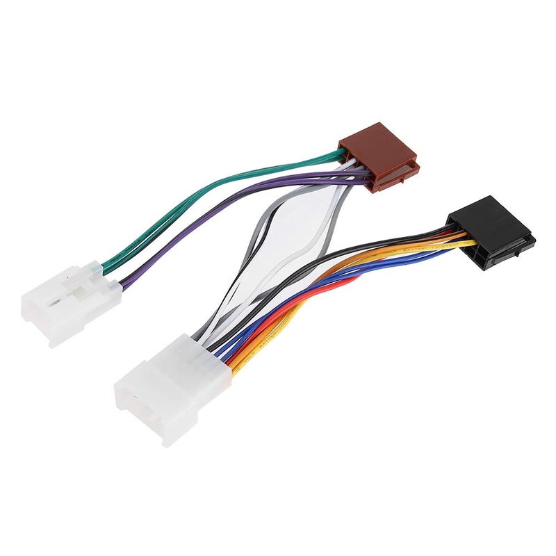 woobles Radio Wire Harness Adapter, Car Audio Line Plug Connector Connection Line Interior ISO Wiring Harness Fit for Toyota - Image 1