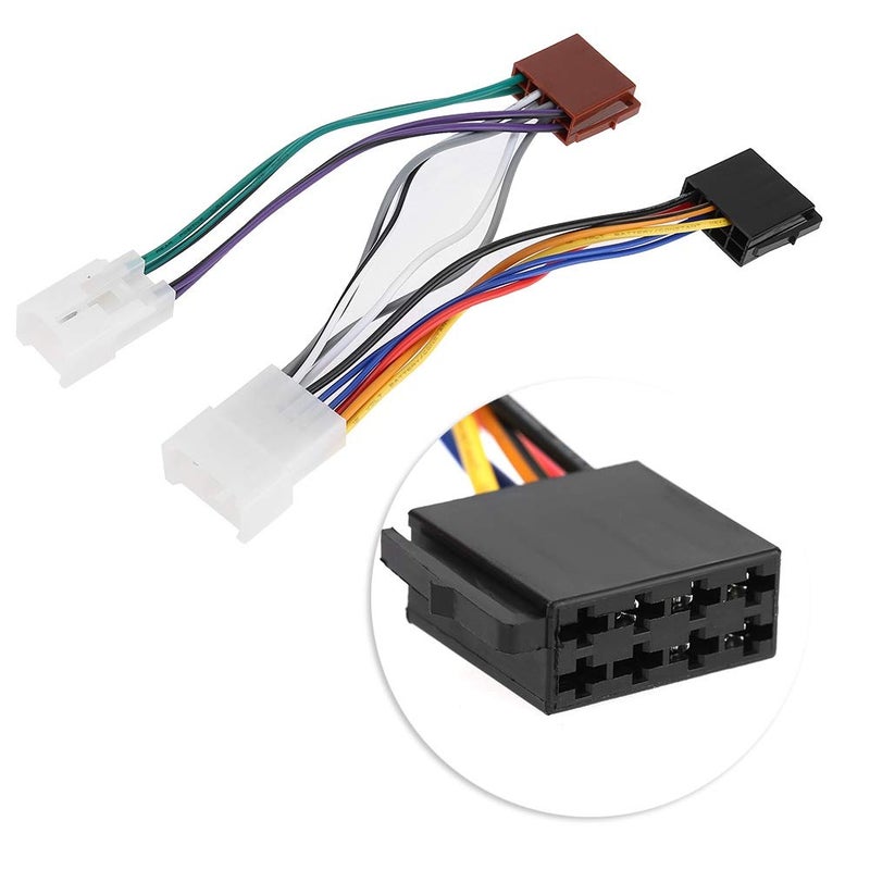 woobles Radio Wire Harness Adapter, Car Audio Line Plug Connector Connection Line Interior ISO Wiring Harness Fit for Toyota - Image 4
