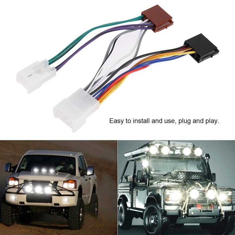 woobles Radio Wire Harness Adapter, Car Audio Line Plug Connector Connection Line Interior ISO Wiring Harness Fit for Toyota - Image 3