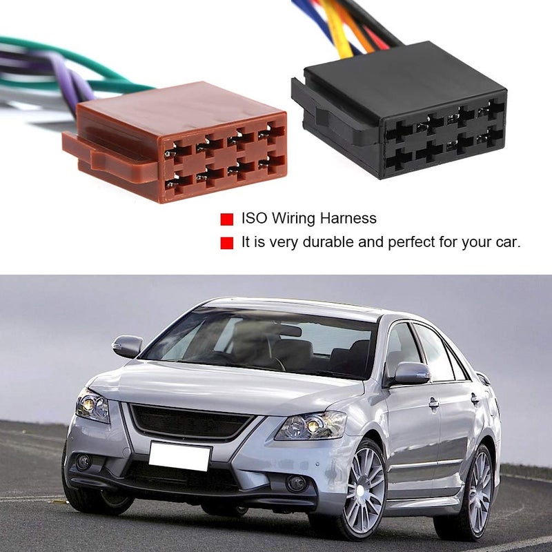 woobles Radio Wire Harness Adapter, Car Audio Line Plug Connector Connection Line Interior ISO Wiring Harness Fit for Toyota - Image 2