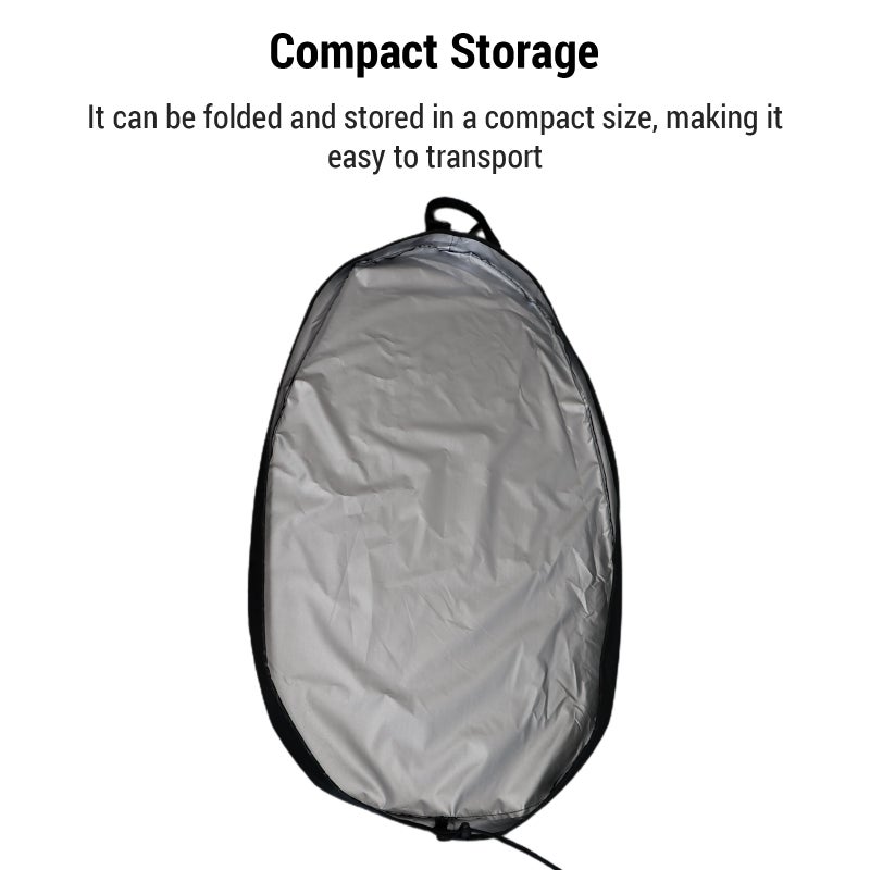 Kayak Cockpit Waterproof Cover Universal Adjustable Kayak Seat Cover with Drawstring Bag 420D Oxford Cloth Kayak Canoe Cockpit Protector - Image 5