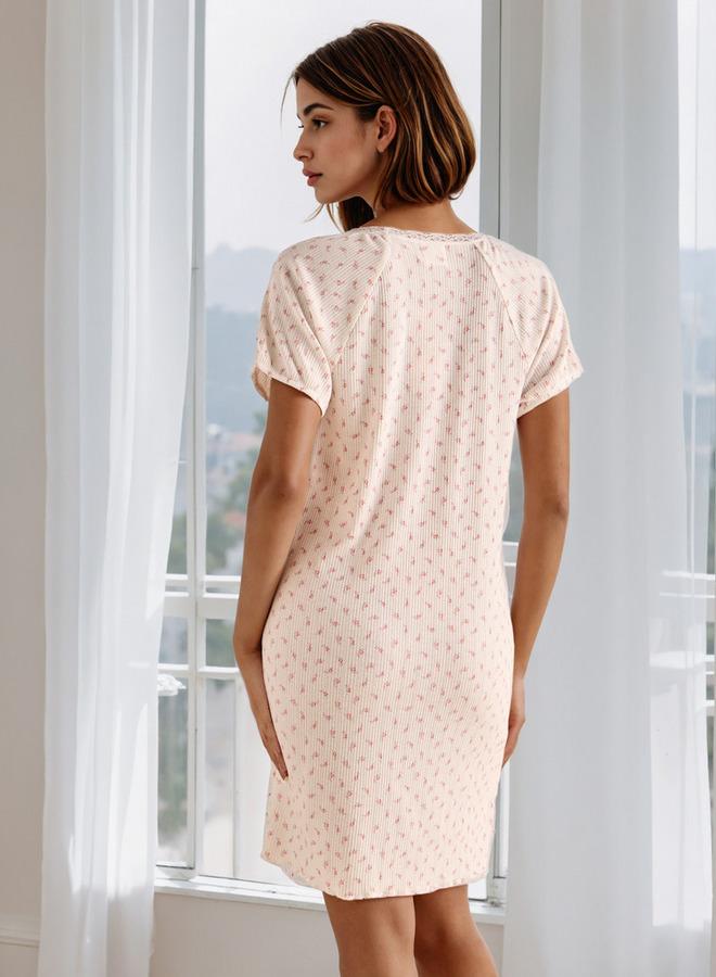 Splash FAV Textured Pointelle Night Dress - Image 3