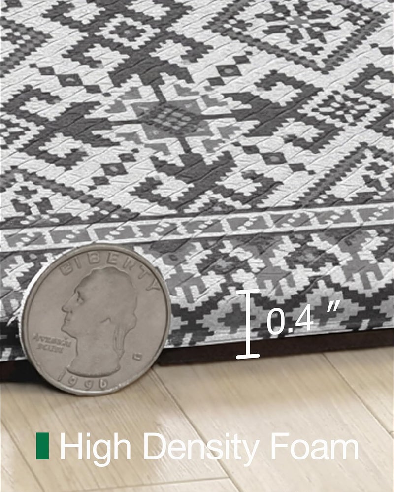 LUMI Anti-Fatigue Kitchen Floor Mats Set of 2,Cushioned Comfort Standing Rug Waterproof 2PCS, Non-Slip Ergonomic Foam Runner for Sink, Laundry, Office & Home,17x29+17x59, - Image 4