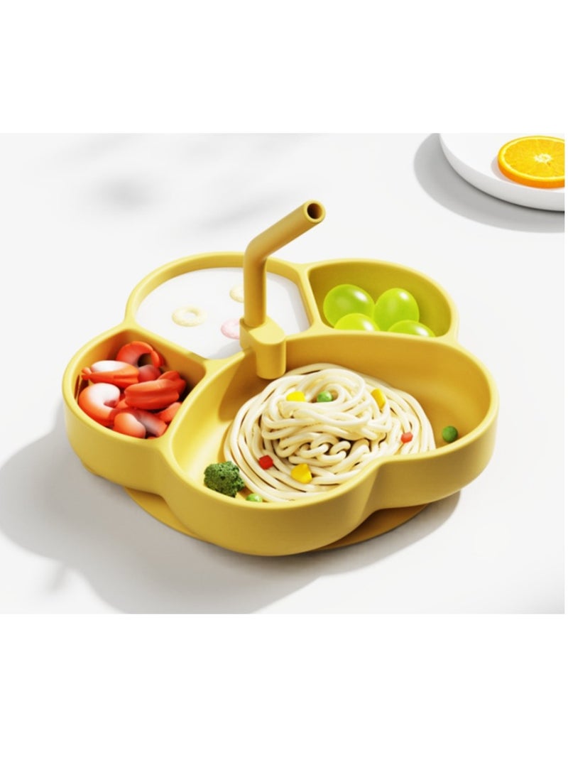 Baby Plates with Divided, Suction Babies Plates, Food-Grade Silicone Divided Placemat for Babies Infants Toddlers - Image 1