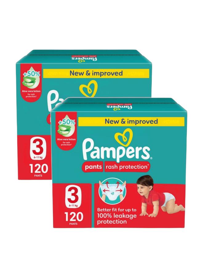 Pampers Rash Protection Pants Diapers, Size 3, 6-11kg, Giant Box, 120 CountBundle - Image 1