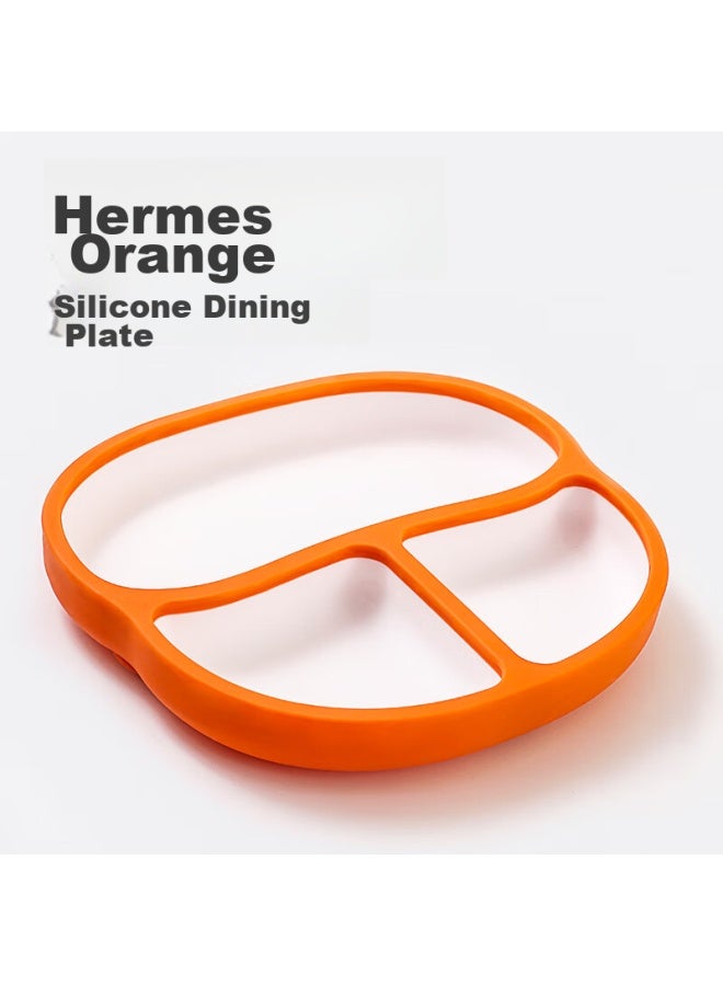Cookss Baby Food Plate, Children's Divided Plate, Infant Suction Cup Silicone Bowl, Integrated Eating Utensils, Anti-fall With Lid - Image 5